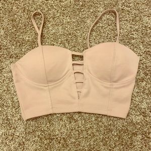 Blush pink crop top